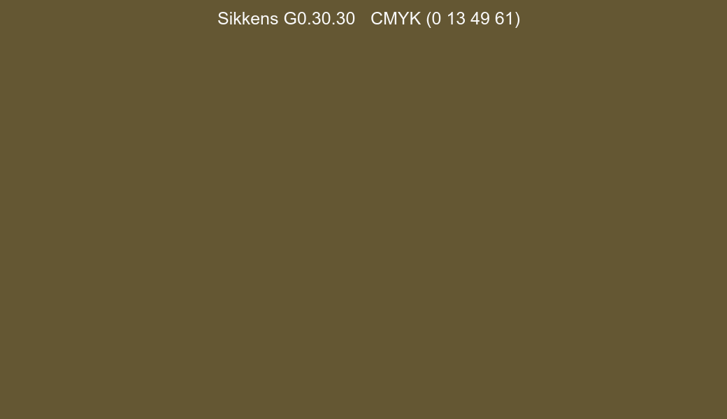 Color Sikkens G0.30.30 to CMYK (0 13 49 61) converter Color Sikkens G0.30.30 to CMYK (0 13 49 61) converter