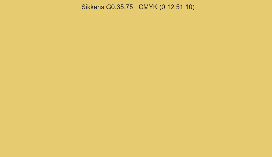 Color Sikkens G0.35.75 to CMYK (0 12 51 10) converter Color Sikkens G0.35.75 to CMYK (0 12 51 10) converter