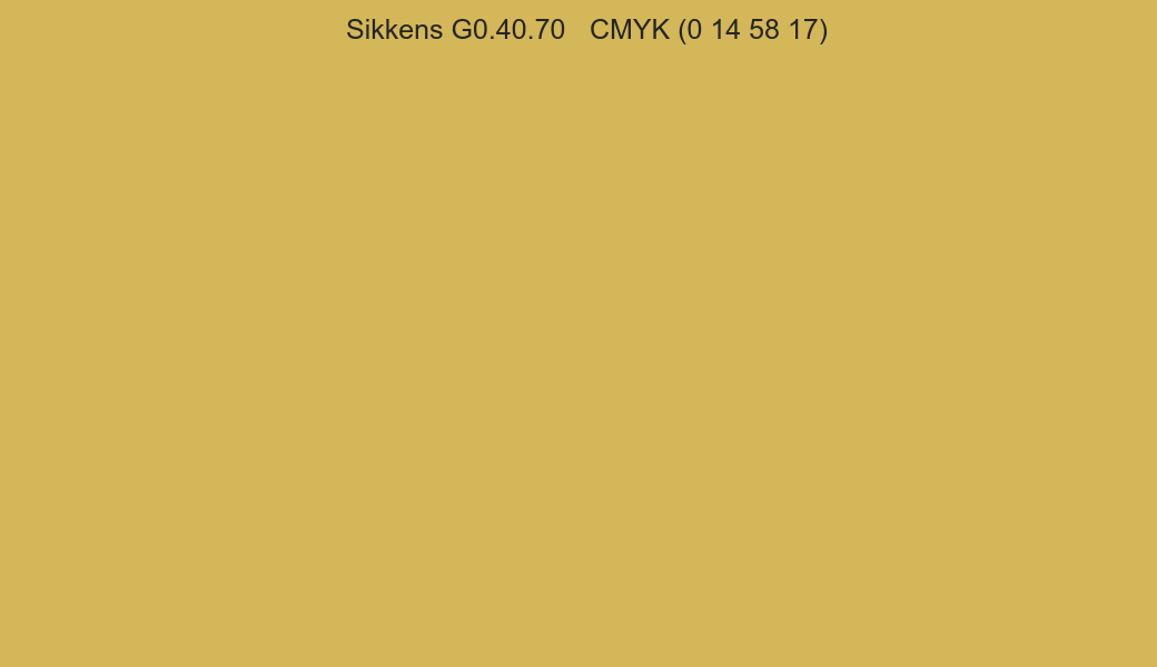 Color Sikkens G0.40.70 to CMYK (0 14 58 17) converter Color Sikkens G0.40.70 to CMYK (0 14 58 17) converter
