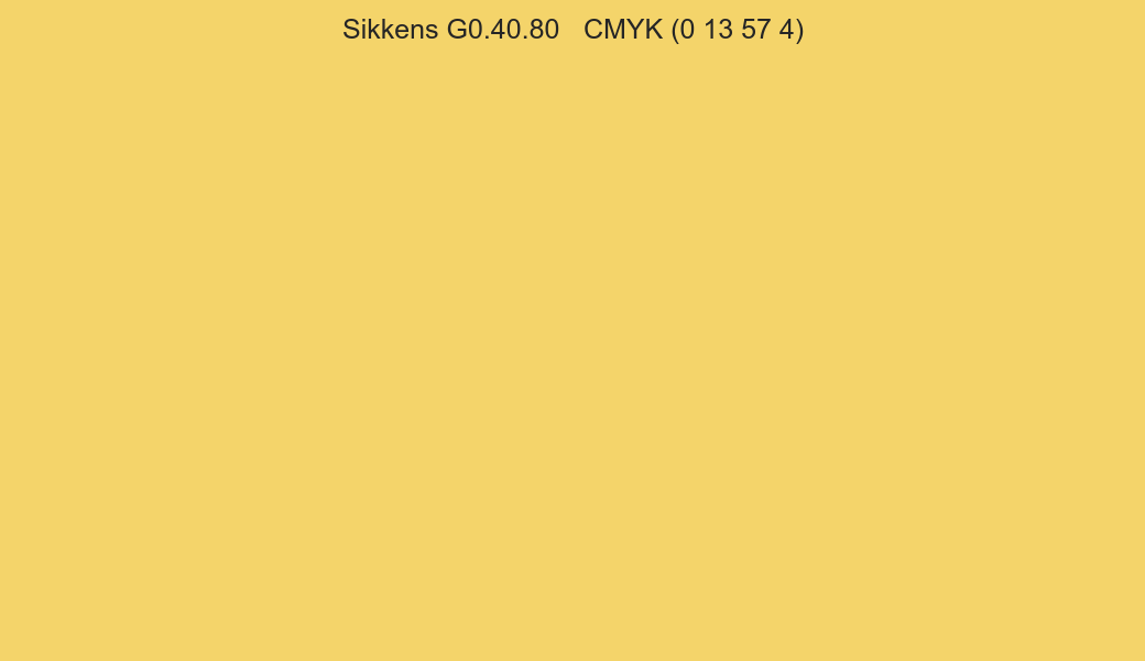 Color Sikkens G0.40.80 to CMYK (0 13 57 4) converter Color Sikkens G0.40.80 to CMYK (0 13 57 4) converter
