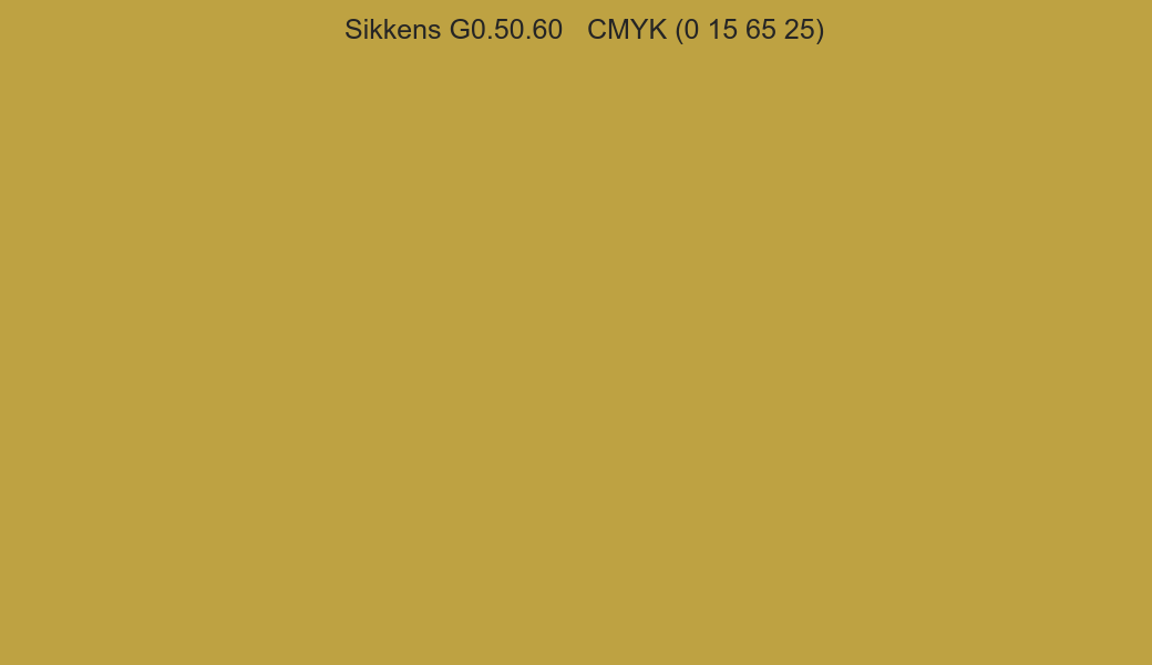 Color Sikkens G0.50.60 to CMYK (0 15 65 25) converter Color Sikkens G0.50.60 to CMYK (0 15 65 25) converter