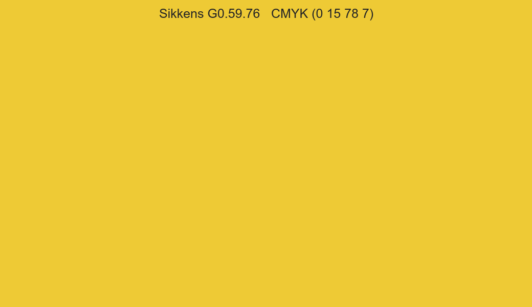 Color Sikkens G0.59.76 to CMYK (0 15 78 7) converter Color Sikkens G0.59.76 to CMYK (0 15 78 7) converter