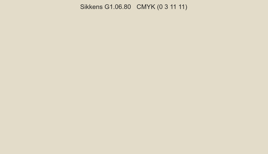 Color Sikkens G1.06.80 to CMYK (0 3 11 11) converter Color Sikkens G1.06.80 to CMYK (0 3 11 11) converter