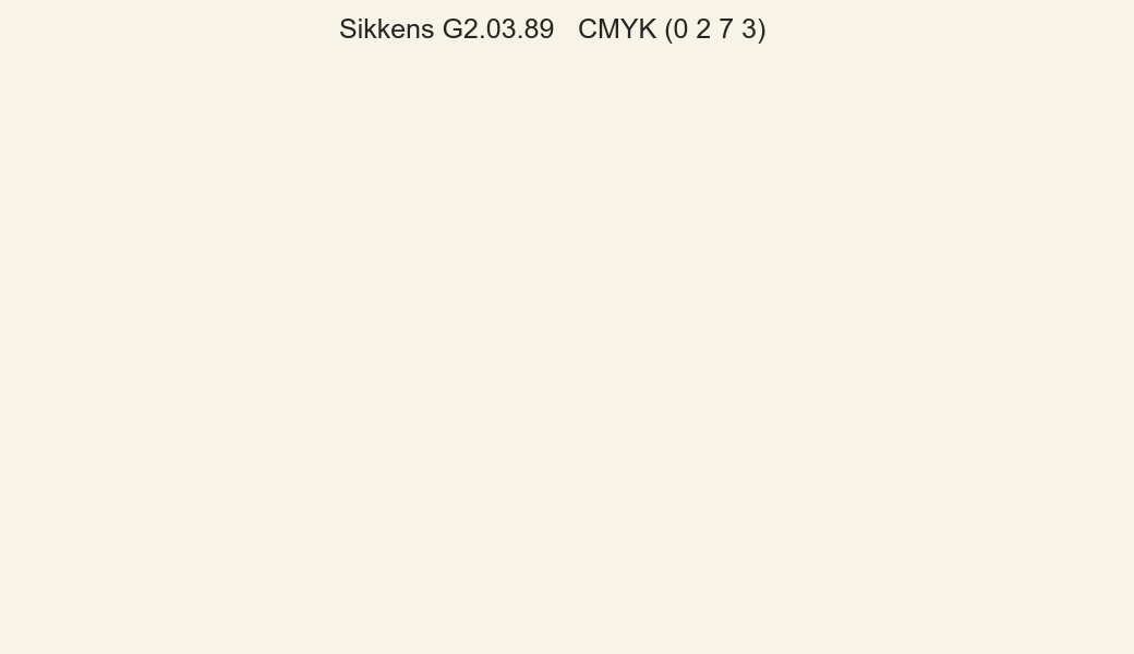 Color Sikkens G2.03.89 to CMYK (0 2 7 3) converter Color Sikkens G2.03.89 to CMYK (0 2 7 3) converter