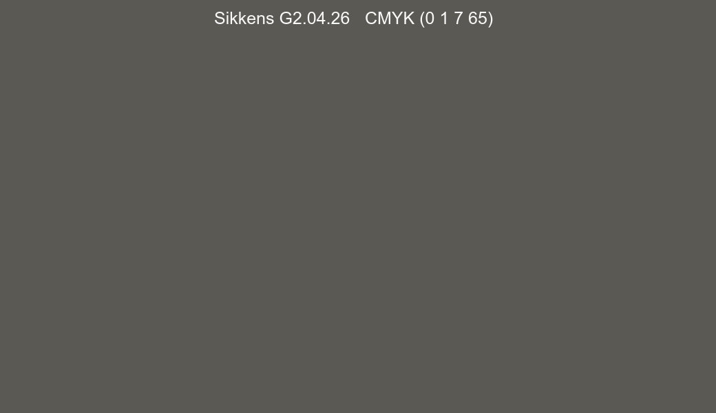 Color Sikkens G2.04.26 to CMYK (0 1 7 65) converter Color Sikkens G2.04.26 to CMYK (0 1 7 65) converter