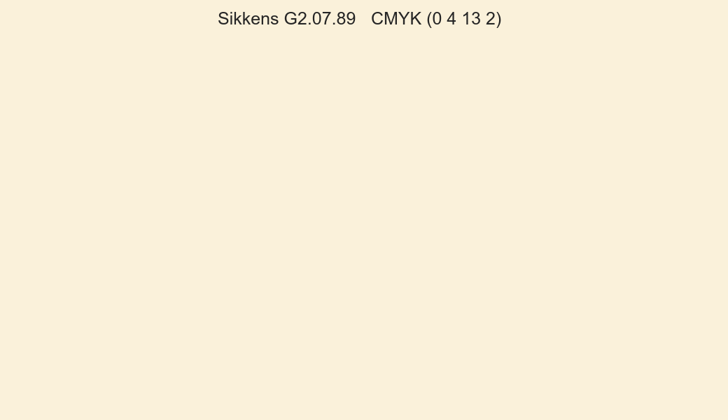 Color Sikkens G2.07.89 to CMYK (0 4 13 2) converter Color Sikkens G2.07.89 to CMYK (0 4 13 2) converter