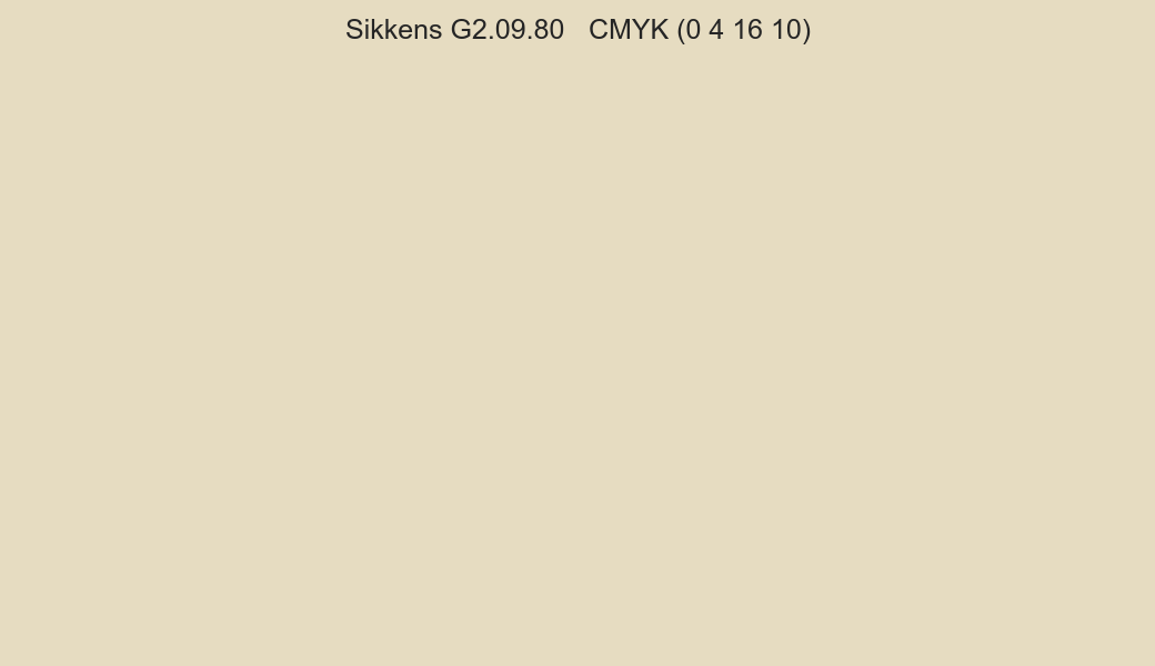 Color Sikkens G2.09.80 to CMYK (0 4 16 10) converter Color Sikkens G2.09.80 to CMYK (0 4 16 10) converter