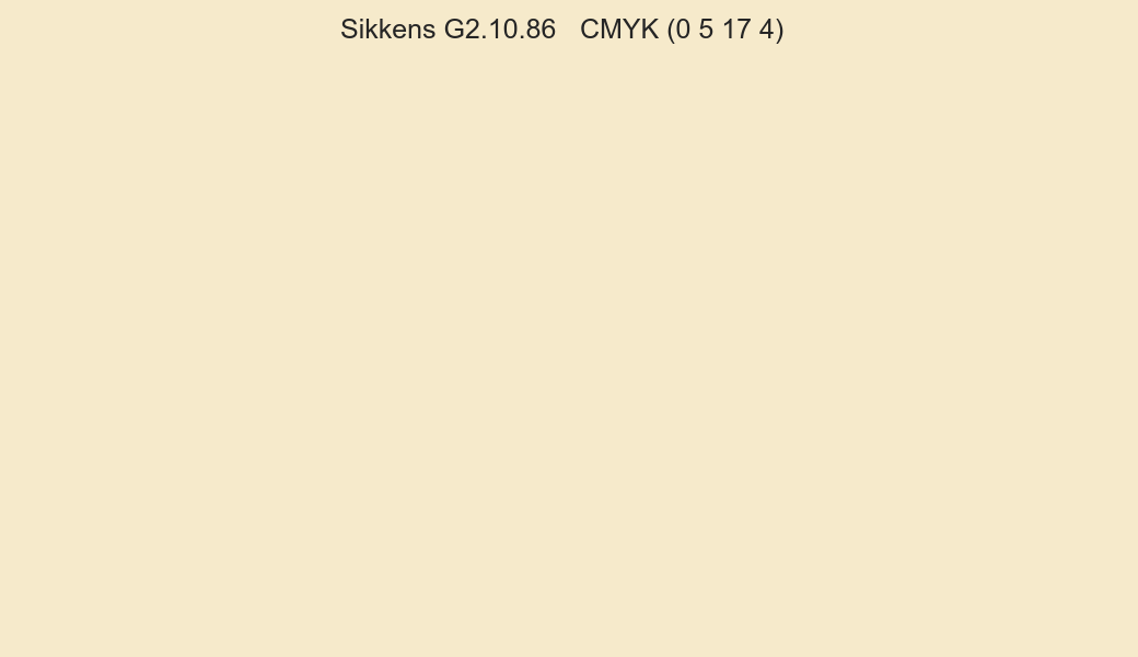 Color Sikkens G2.10.86 to CMYK (0 5 17 4) converter Color Sikkens G2.10.86 to CMYK (0 5 17 4) converter