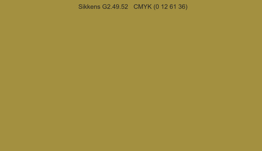 Color Sikkens G2.49.52 to CMYK (0 12 61 36) converter Color Sikkens G2.49.52 to CMYK (0 12 61 36) converter