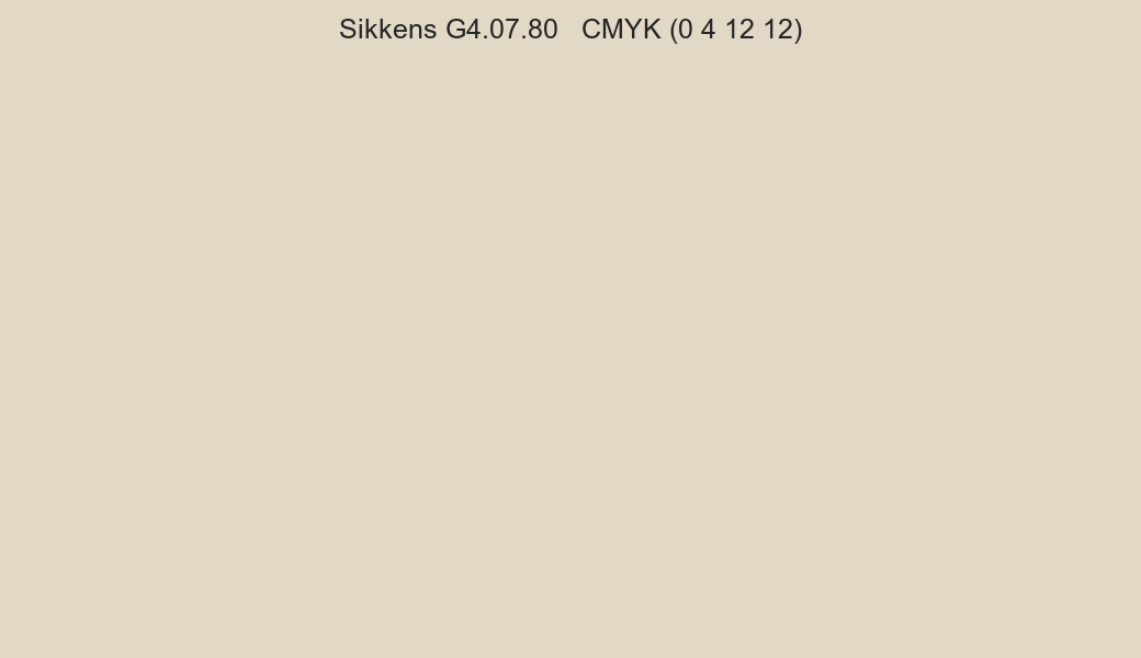 Color Sikkens G4.07.80 to CMYK (0 4 12 12) converter Color Sikkens G4.07.80 to CMYK (0 4 12 12) converter