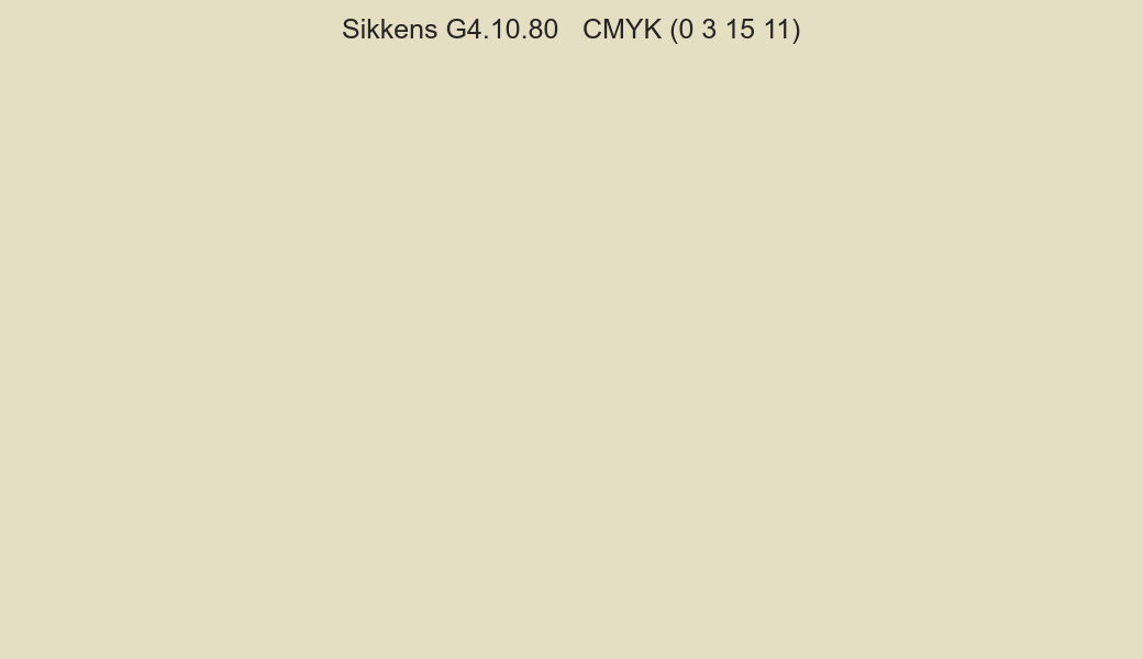 Color Sikkens G4.10.80 to CMYK (0 3 15 11) converter Color Sikkens G4.10.80 to CMYK (0 3 15 11) converter