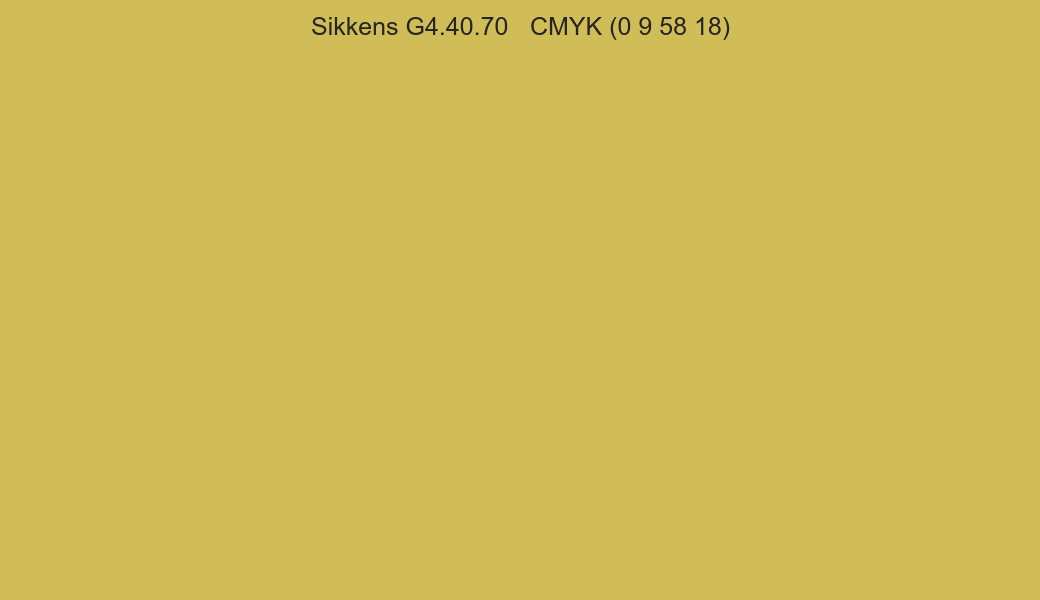 Color Sikkens G4.40.70 to CMYK (0 9 58 18) converter Color Sikkens G4.40.70 to CMYK (0 9 58 18) converter