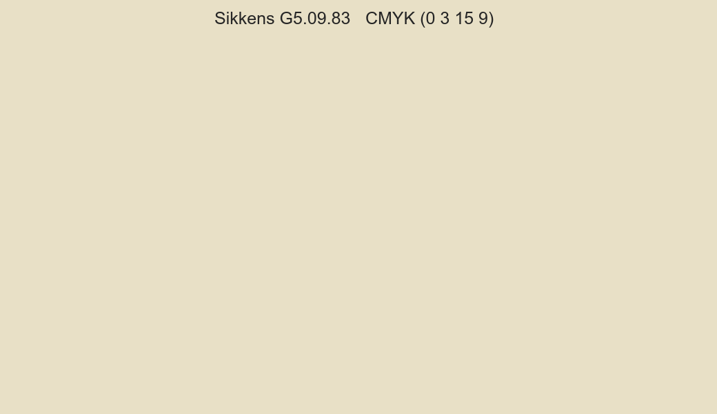Color Sikkens G5.09.83 to CMYK (0 3 15 9) converter Color Sikkens G5.09.83 to CMYK (0 3 15 9) converter
