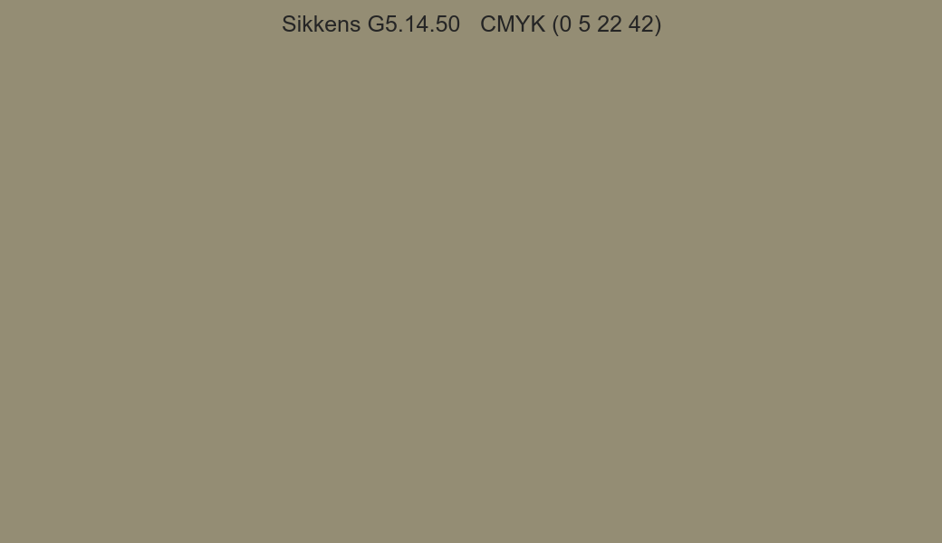 Color Sikkens G5.14.50 to CMYK (0 5 22 42) converter Color Sikkens G5.14.50 to CMYK (0 5 22 42) converter
