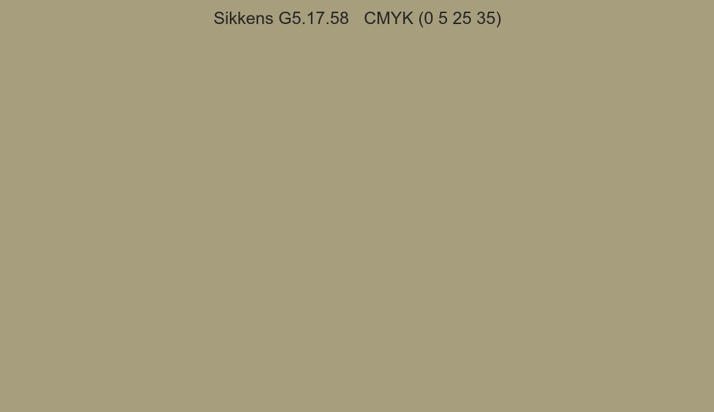 Color Sikkens G5.17.58 to CMYK (0 5 25 35) converter Color Sikkens G5.17.58 to CMYK (0 5 25 35) converter