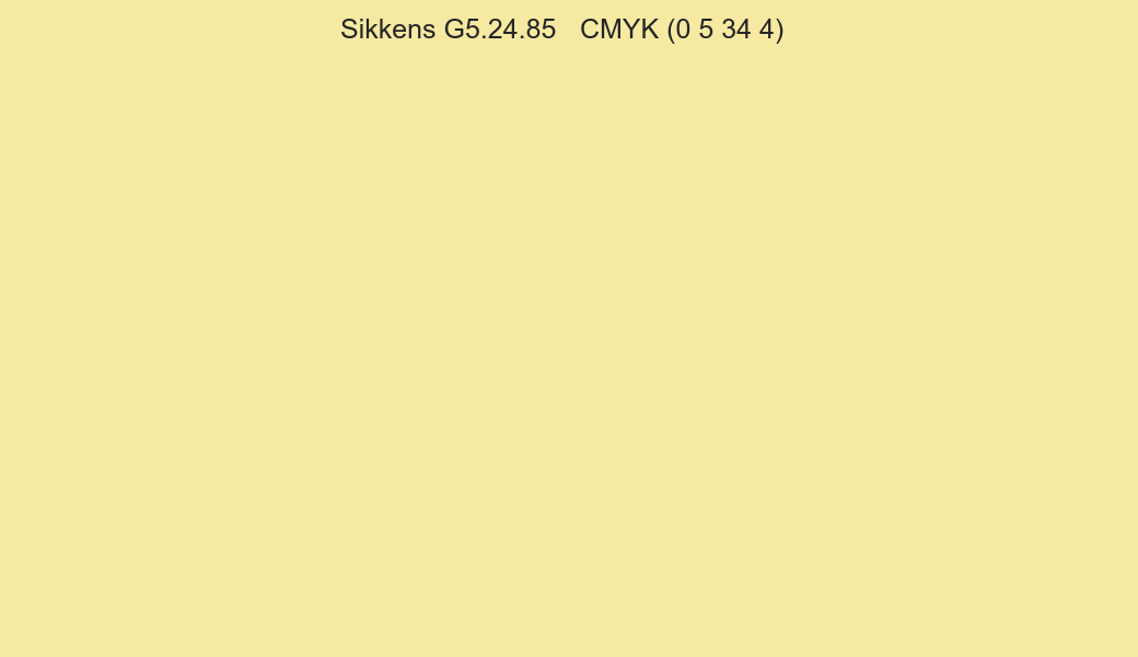 Color Sikkens G5.24.85 to CMYK (0 5 34 4) converter Color Sikkens G5.24.85 to CMYK (0 5 34 4) converter
