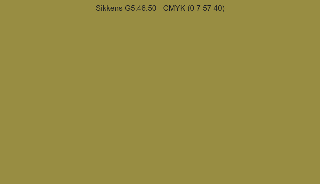 Color Sikkens G5.46.50 to CMYK (0 7 57 40) converter Color Sikkens G5.46.50 to CMYK (0 7 57 40) converter