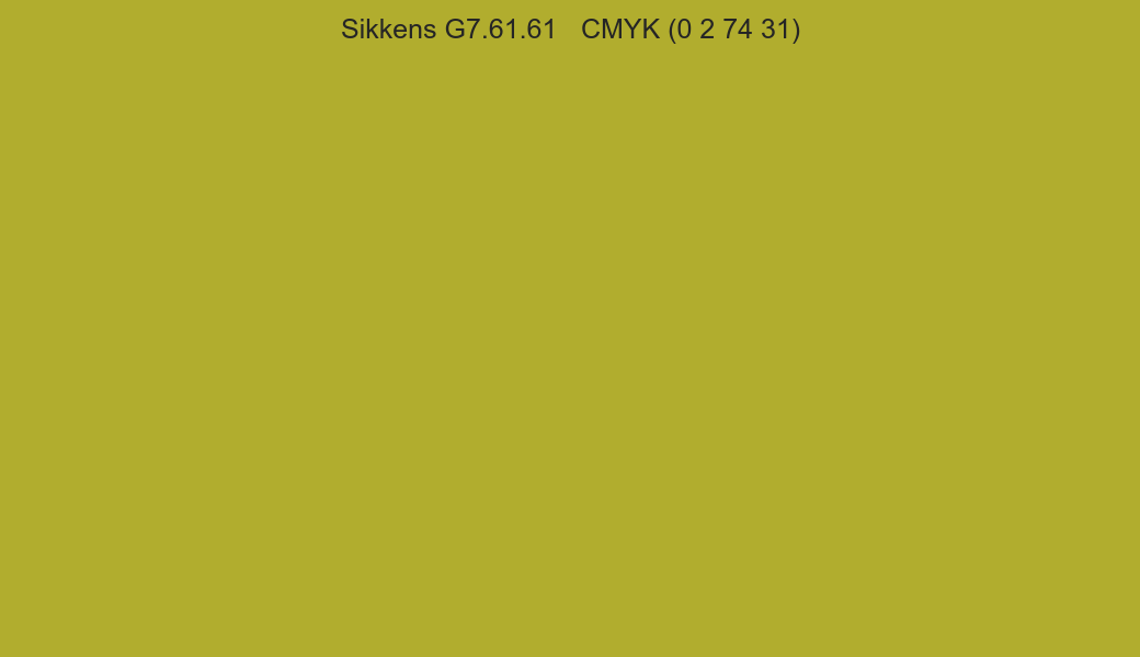 Color Sikkens G7.61.61 to CMYK (0 2 74 31) converter Color Sikkens G7.61.61 to CMYK (0 2 74 31) converter