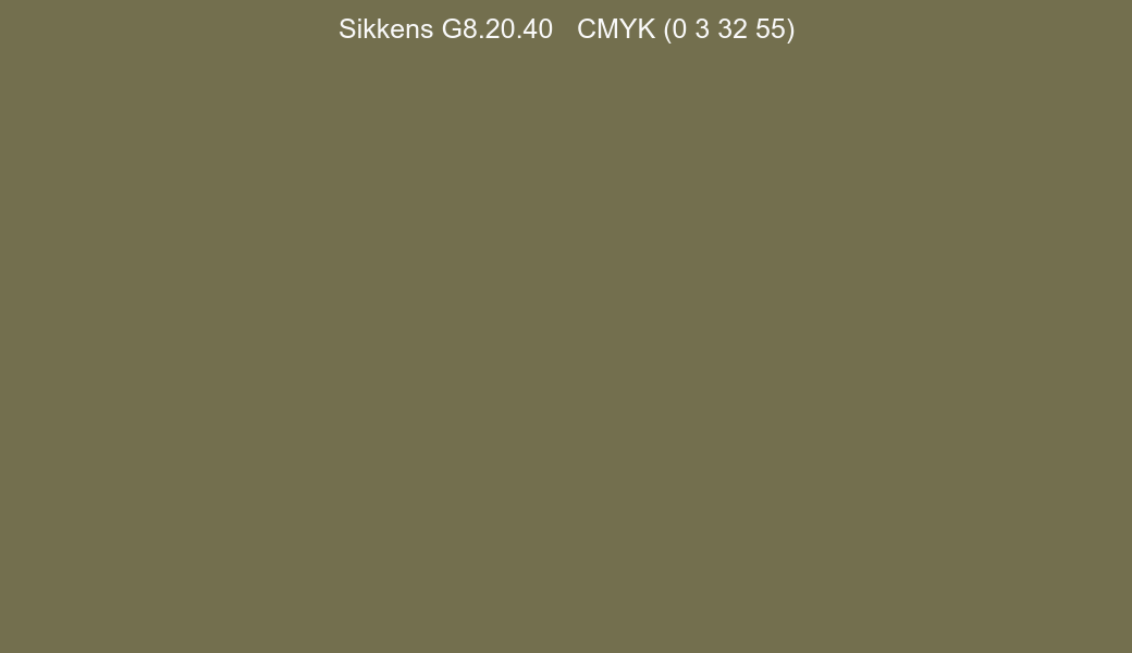 Color Sikkens G8.20.40 to CMYK (0 3 32 55) converter Color Sikkens G8.20.40 to CMYK (0 3 32 55) converter