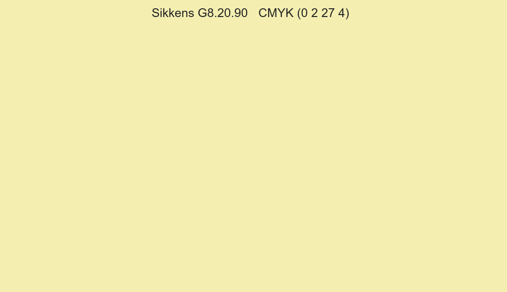 Color Sikkens G8.20.90 to CMYK (0 2 27 4) converter Color Sikkens G8.20.90 to CMYK (0 2 27 4) converter