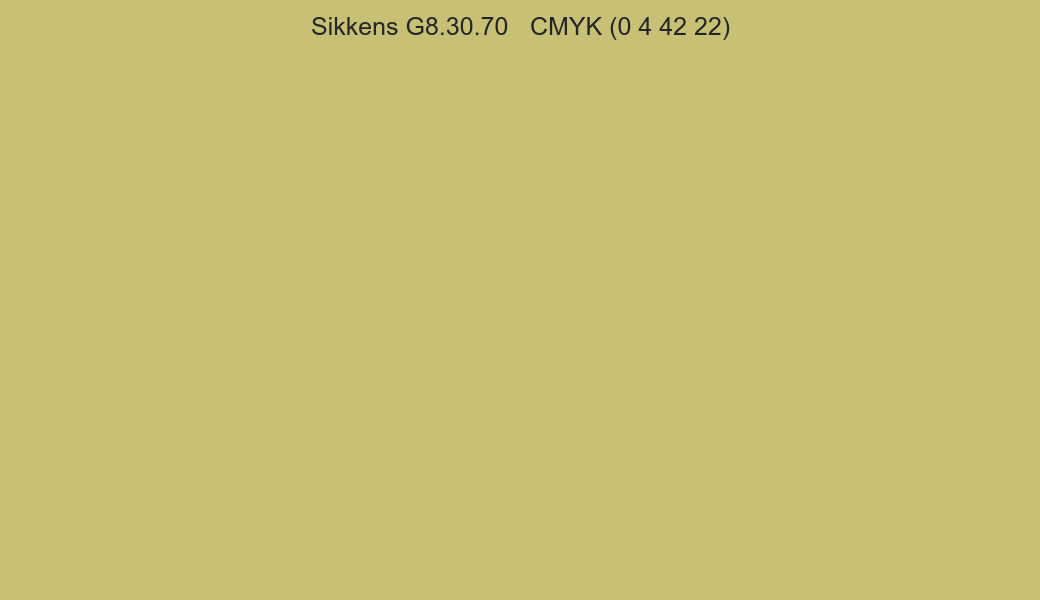 Color Sikkens G8.30.70 to CMYK (0 4 42 22) converter Color Sikkens G8.30.70 to CMYK (0 4 42 22) converter