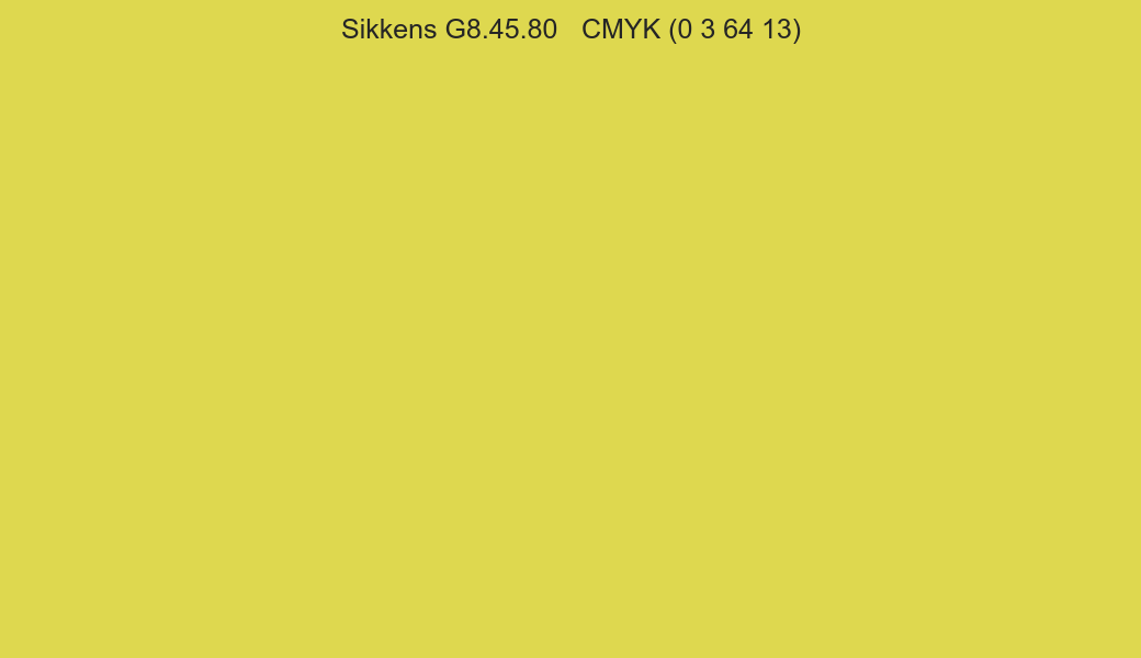 Color Sikkens G8.45.80 to CMYK (0 3 64 13) converter Color Sikkens G8.45.80 to CMYK (0 3 64 13) converter