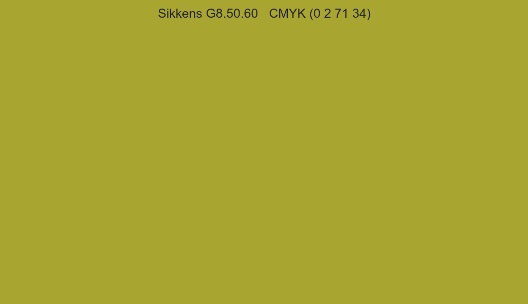 Color Sikkens G8.50.60 to CMYK (0 2 71 34) converter Color Sikkens G8.50.60 to CMYK (0 2 71 34) converter