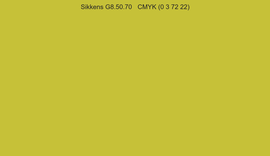 Color Sikkens G8.50.70 to CMYK (0 3 72 22) converter Color Sikkens G8.50.70 to CMYK (0 3 72 22) converter