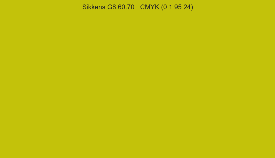 Color Sikkens G8.60.70 to CMYK (0 1 95 24) converter Color Sikkens G8.60.70 to CMYK (0 1 95 24) converter