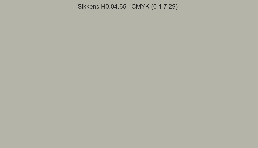 Color Sikkens H0.04.65 to CMYK (0 1 7 29) converter Color Sikkens H0.04.65 to CMYK (0 1 7 29) converter