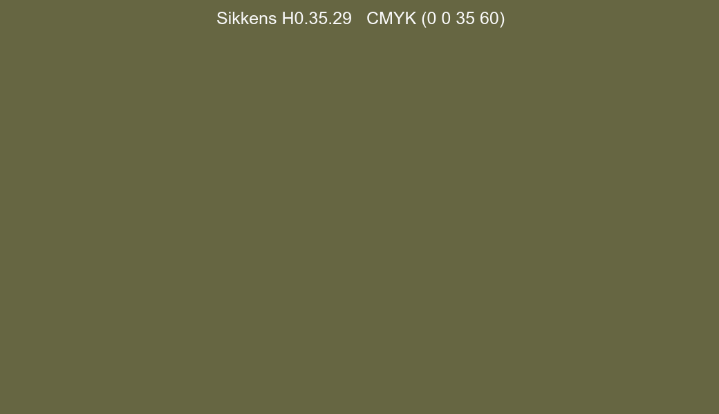Color Sikkens H0.35.29 to CMYK (0 0 35 60) converter Color Sikkens H0.35.29 to CMYK (0 0 35 60) converter