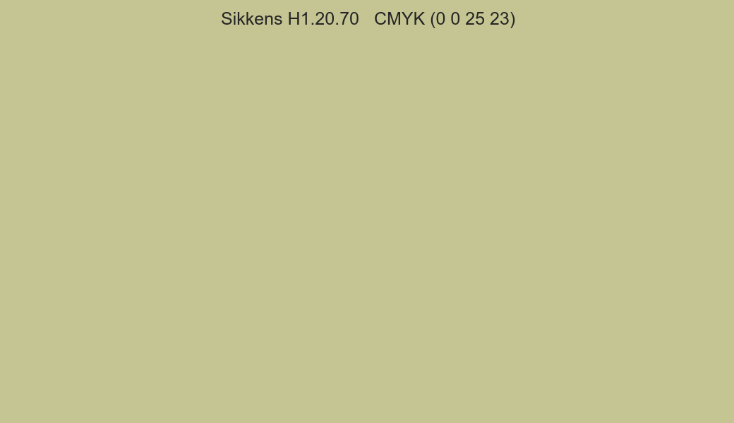 Color Sikkens H1.20.70 to CMYK (0 0 25 23) converter Color Sikkens H1.20.70 to CMYK (0 0 25 23) converter