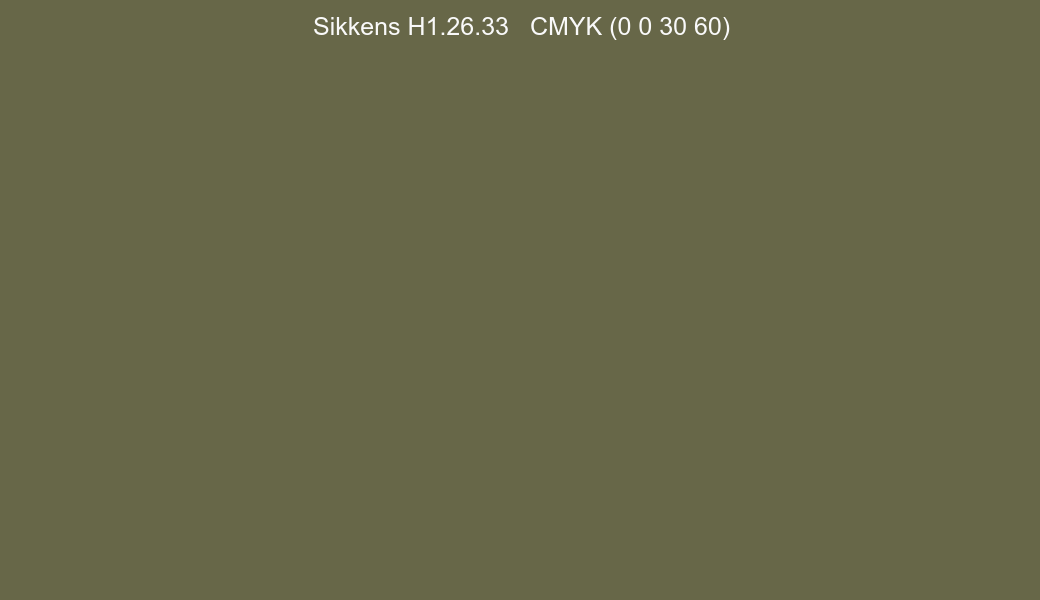 Color Sikkens H1.26.33 to CMYK (0 0 30 60) converter Color Sikkens H1.26.33 to CMYK (0 0 30 60) converter