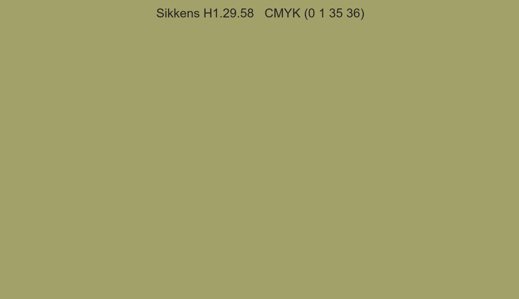 Color Sikkens H1.29.58 to CMYK (0 1 35 36) converter Color Sikkens H1.29.58 to CMYK (0 1 35 36) converter