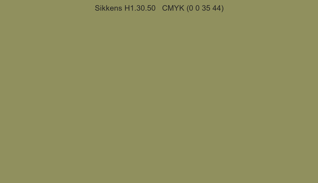 Color Sikkens H1.30.50 to CMYK (0 0 35 44) converter Color Sikkens H1.30.50 to CMYK (0 0 35 44) converter