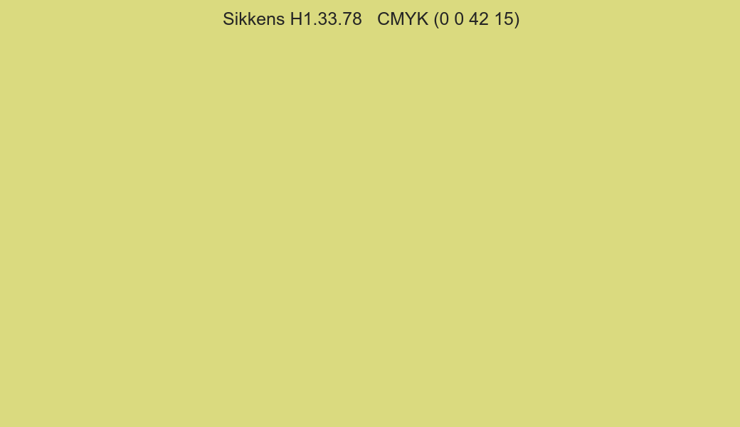 Color Sikkens H1.33.78 to CMYK (0 0 42 15) converter Color Sikkens H1.33.78 to CMYK (0 0 42 15) converter