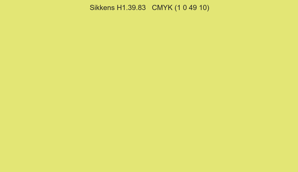 Color Sikkens H1.39.83 to CMYK (1 0 49 10) converter Color Sikkens H1.39.83 to CMYK (1 0 49 10) converter