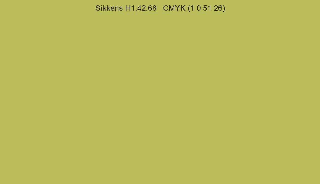 Color Sikkens H1.42.68 to CMYK (1 0 51 26) converter Color Sikkens H1.42.68 to CMYK (1 0 51 26) converter