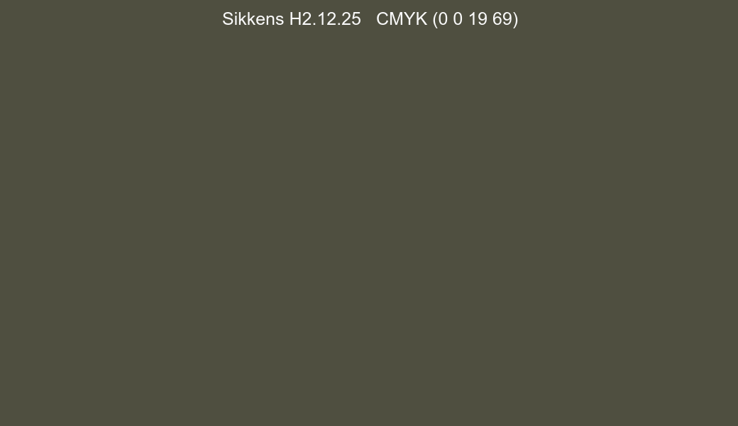 Color Sikkens H2.12.25 to CMYK (0 0 19 69) converter Color Sikkens H2.12.25 to CMYK (0 0 19 69) converter
