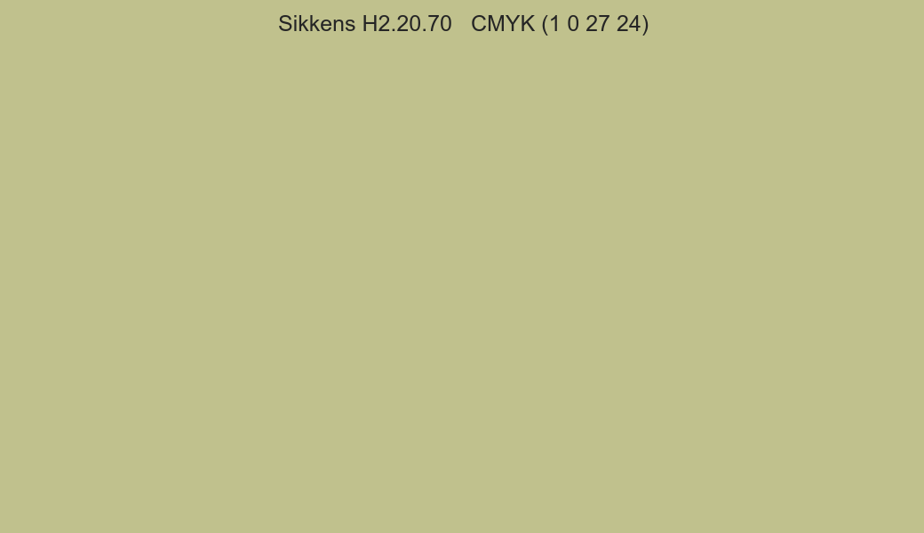 Color Sikkens H2.20.70 to CMYK (1 0 27 24) converter Color Sikkens H2.20.70 to CMYK (1 0 27 24) converter