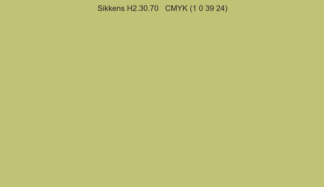 Color Sikkens H2.30.70 to CMYK (1 0 39 24) converter Color Sikkens H2.30.70 to CMYK (1 0 39 24) converter