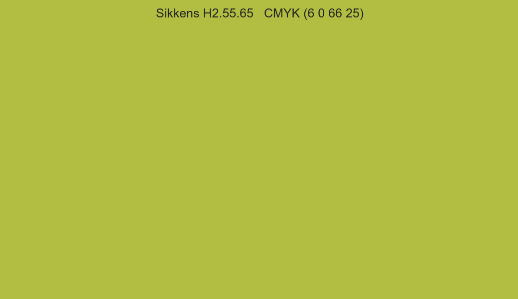 Color Sikkens H2.55.65 to CMYK (6 0 66 25) converter Color Sikkens H2.55.65 to CMYK (6 0 66 25) converter
