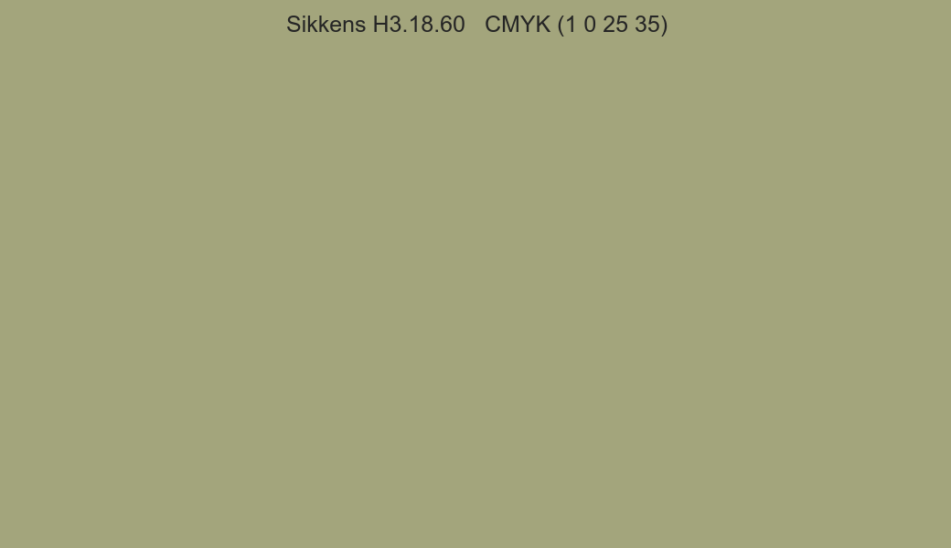 Color Sikkens H3.18.60 to CMYK (1 0 25 35) converter Color Sikkens H3.18.60 to CMYK (1 0 25 35) converter
