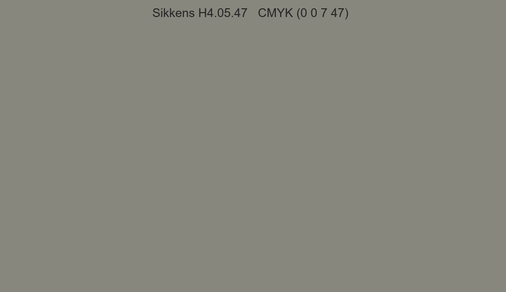 Color Sikkens H4.05.47 to CMYK (0 0 7 47) converter Color Sikkens H4.05.47 to CMYK (0 0 7 47) converter
