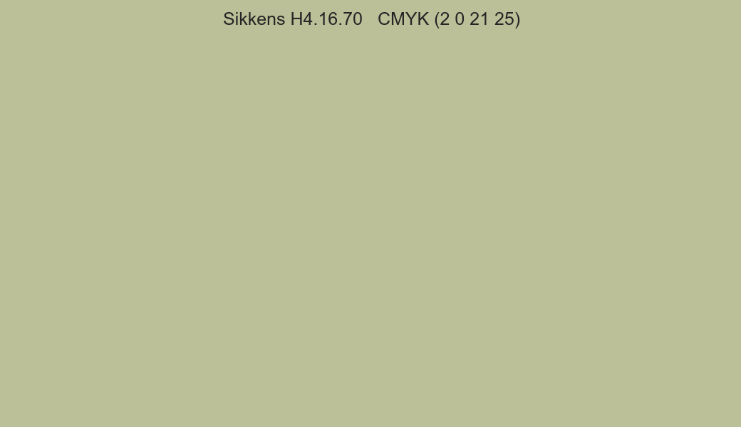 Color Sikkens H4.16.70 to CMYK (2 0 21 25) converter Color Sikkens H4.16.70 to CMYK (2 0 21 25) converter