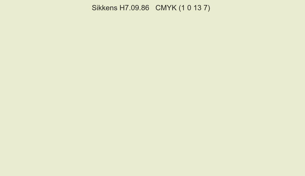 Color Sikkens H7.09.86 to CMYK (1 0 13 7) converter Color Sikkens H7.09.86 to CMYK (1 0 13 7) converter
