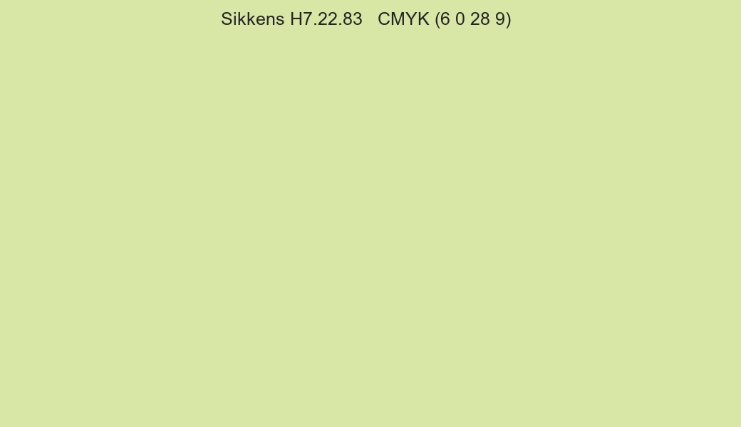 Color Sikkens H7.22.83 to CMYK (6 0 28 9) converter Color Sikkens H7.22.83 to CMYK (6 0 28 9) converter