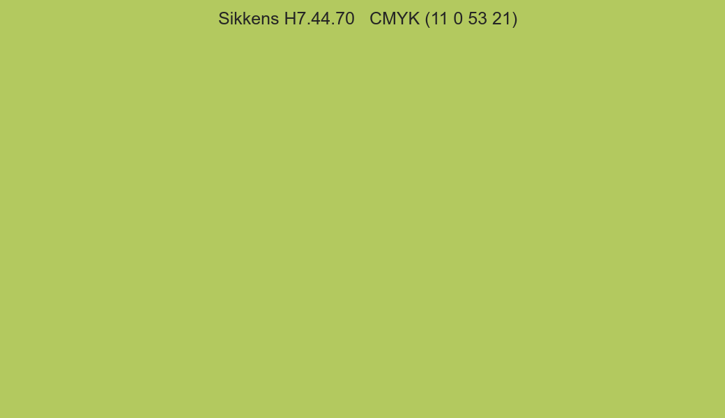 Color Sikkens H7.44.70 to CMYK (11 0 53 21) converter Color Sikkens H7.44.70 to CMYK (11 0 53 21) converter