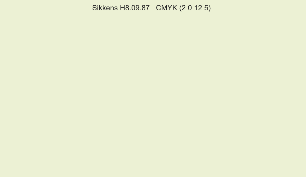 Color Sikkens H8.09.87 to CMYK (2 0 12 5) converter Color Sikkens H8.09.87 to CMYK (2 0 12 5) converter