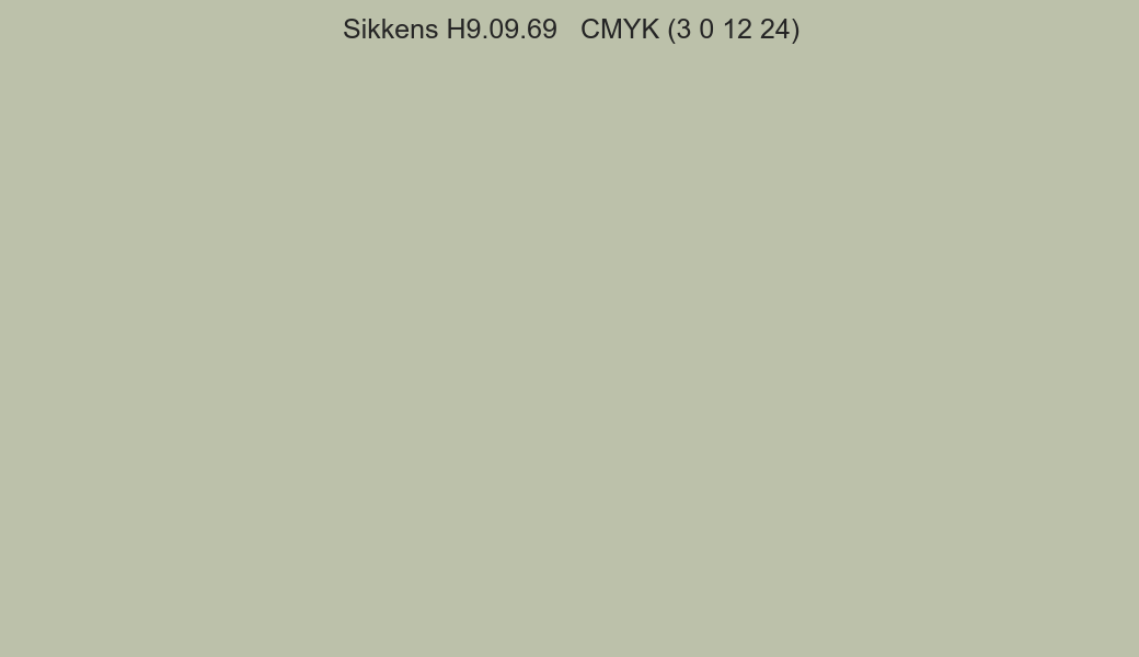 Color Sikkens H9.09.69 to CMYK (3 0 12 24) converter Color Sikkens H9.09.69 to CMYK (3 0 12 24) converter
